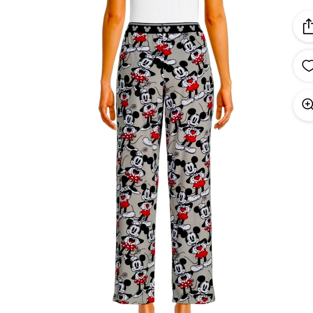 Disney Women's Plus Size Mickey Mouse & Minnie Plush Sleep Pants Size 3X New